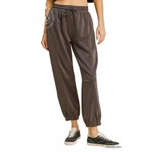 NEW UMGEE ultra soft cupro jogger pants in charcoal